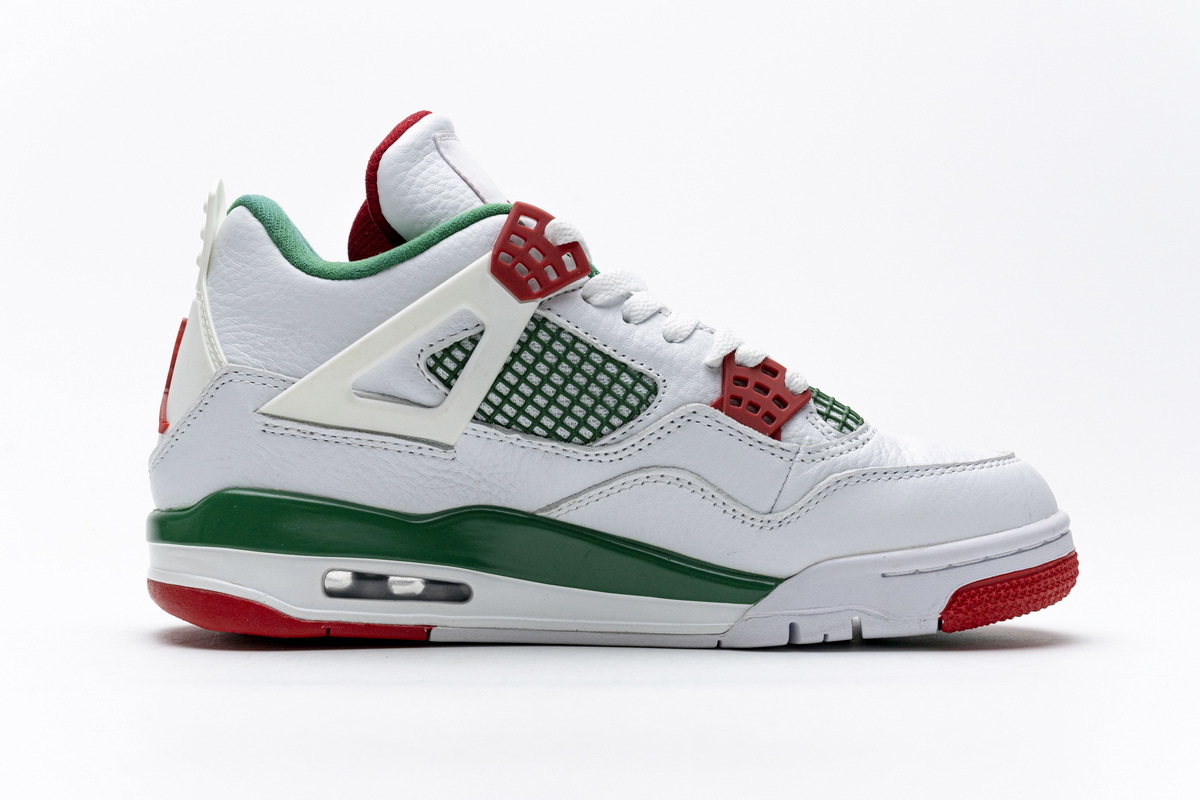 PK GOD Air Jordan 4 Retro White Green Red