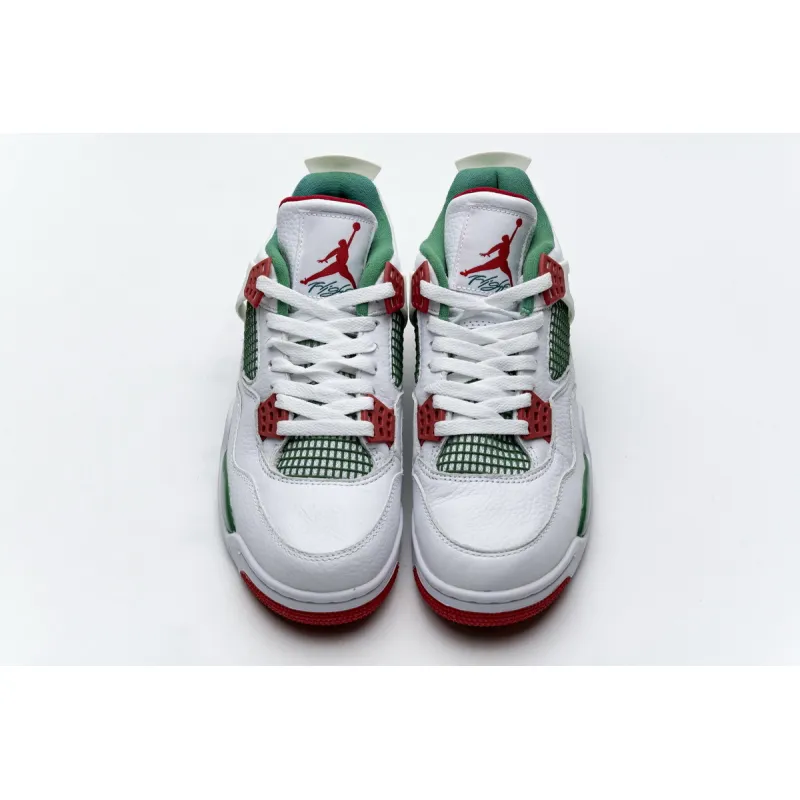 PK GOD Air Jordan 4 Retro White Green Red