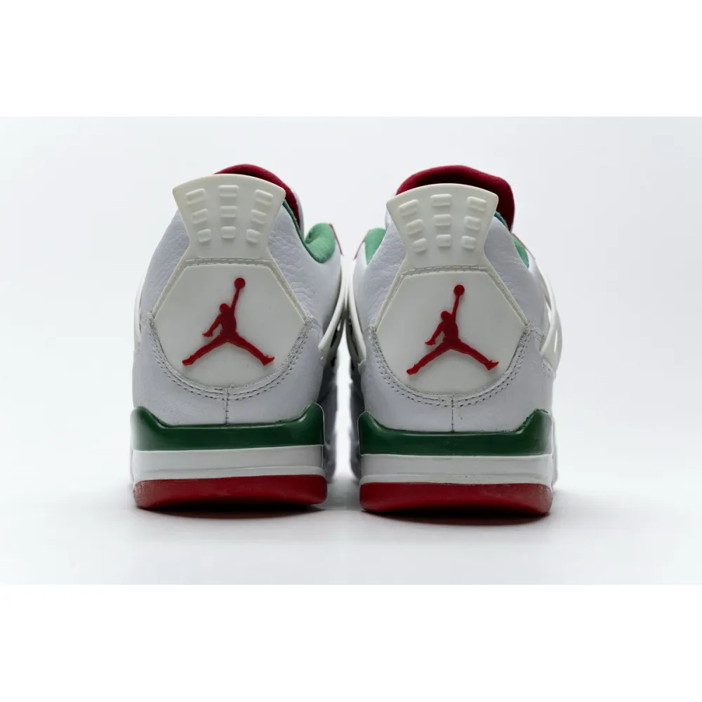PK GOD Air Jordan 4 Retro White Green Red