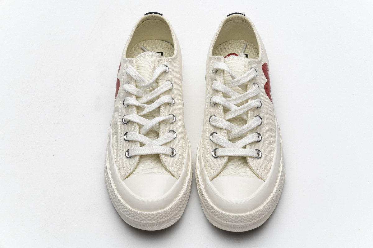 OG Converse Chuck Taylor All-Star 70 Ox Comme des Garcons PLAY White,150207C