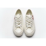 OG Converse Chuck Taylor All-Star 70 Ox Comme des Garcons PLAY White,150207C