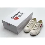 OG Converse Chuck Taylor All-Star 70 Ox Comme des Garcons PLAY White,150207C