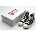 OG Converse Chuck Taylor All-Star 70 High Comme des Garcons PLAY Black,150204C