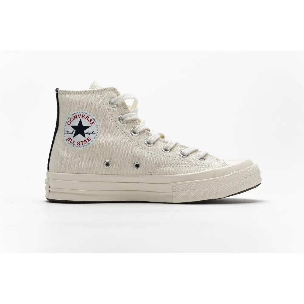 OG Converse Chuck Taylor All-Star 70 High Comme des Garcons PLAY White,150205C