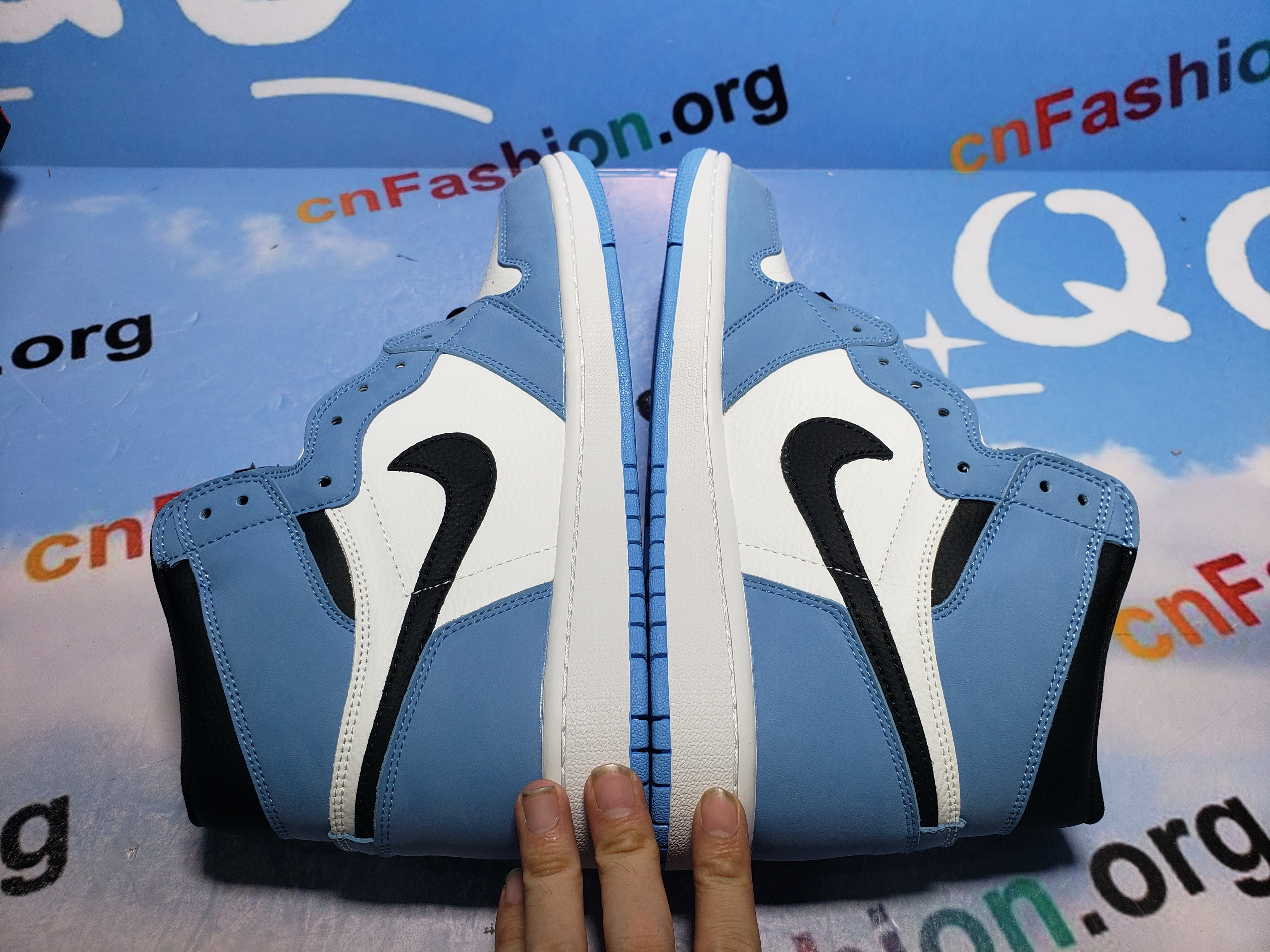 PKGoden Jordan 1 Retro High White University Blue Black 555088-134 