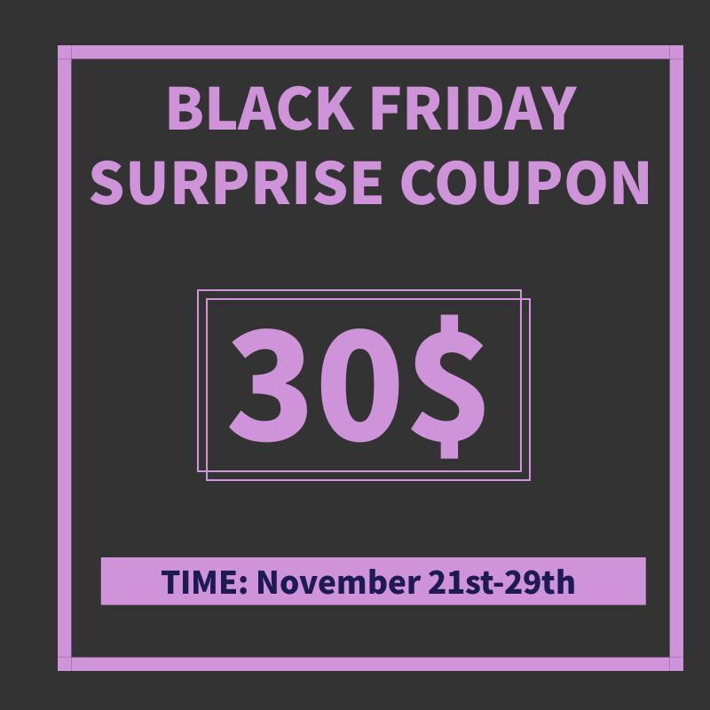 BLACK FRIDAY SURPRISE COUPON-30$ OFF !!
