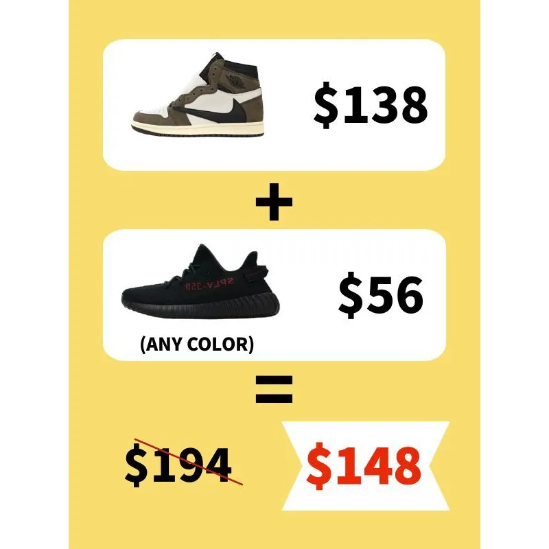 Buy ONE PK Jordan 1 Get One Free Yeezy 350 
