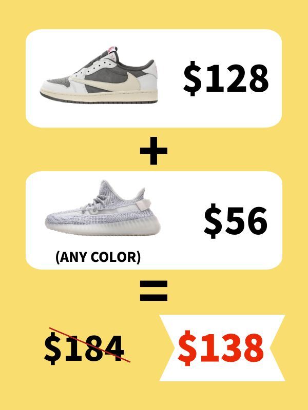 Buy ONE PK Jordan 1 Get One Free Yeezy 350 