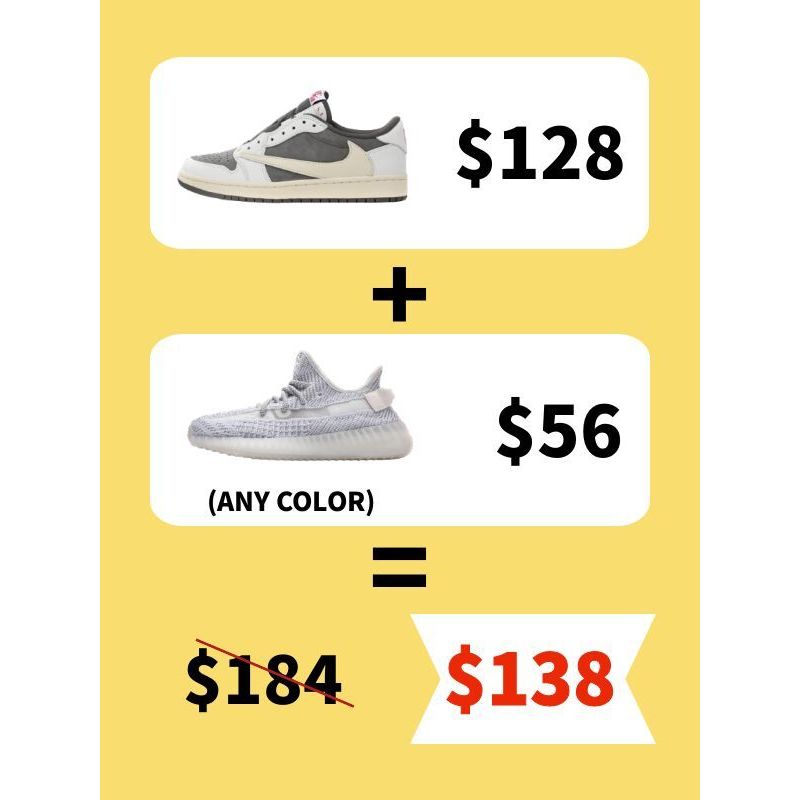 Buy ONE PK Jordan 1 Get One Free Yeezy 350 