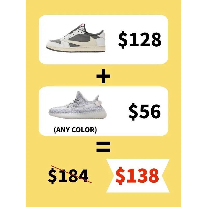 Buy ONE PK Jordan 1 Get One Free Yeezy 350 