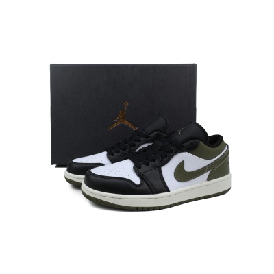 BoostMasterLin Air Jordan 1 Low Black Toe Medium Olive 553558-092  02