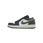Air Jordan 1 Low Black Toe Medium Olive 553558-092 