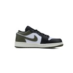BoostMasterLin Air Jordan 1 Low Black Toe Medium Olive 553558-092 
