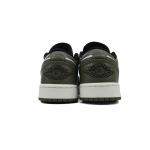 BoostMasterLin Air Jordan 1 Low Black Toe Medium Olive 553558-092 