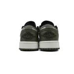Air Jordan 1 Low Black Toe Medium Olive 553558-092 