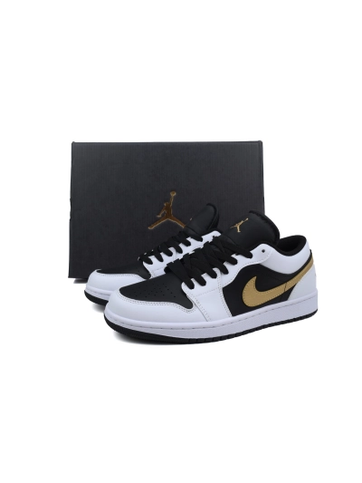 POP Air Jordan 1 Low Gold Swoosh 553558-172  02