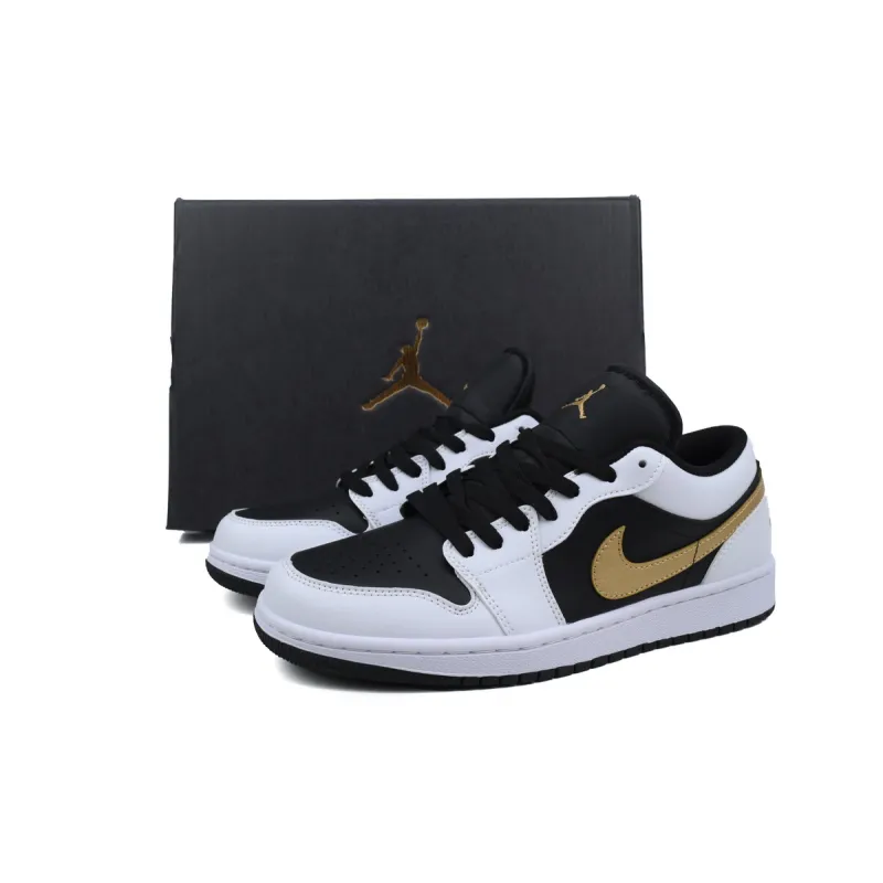 Air Jordan 1 Low Gold Swoosh 553558-172 