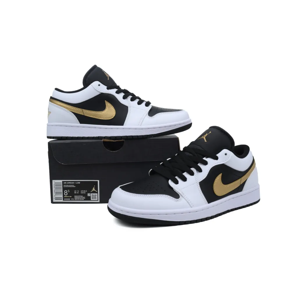 Air Jordan 1 Low Gold Swoosh 553558-172 