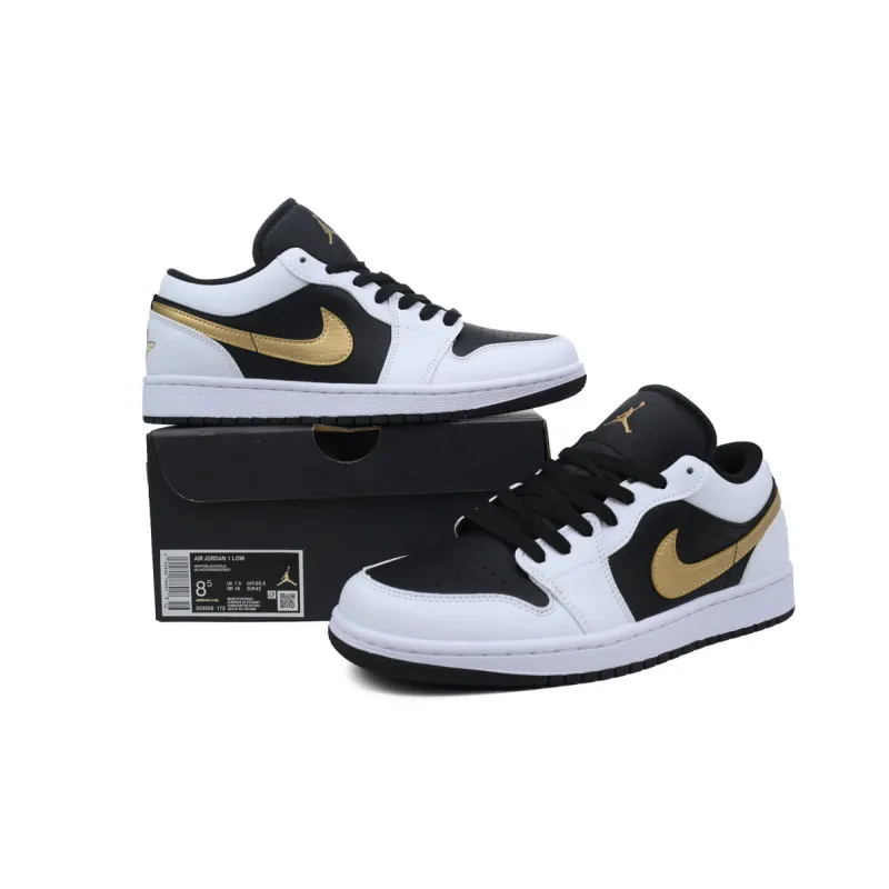 Air Jordan 1 Low Gold Swoosh 553558-172 