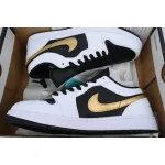 Air Jordan 1 Low Gold Swoosh 553558-172 