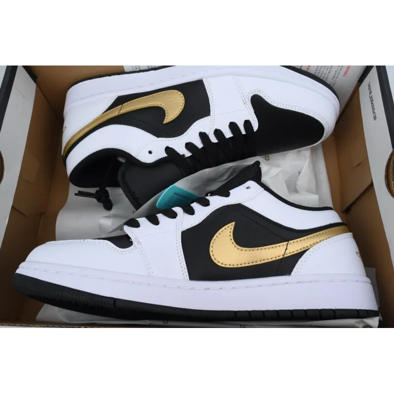 Air Jordan 1 Low Gold Swoosh 553558-172 