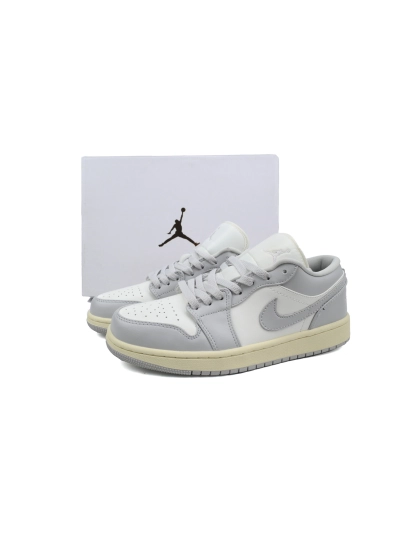 POP Air Jordan 1 Low Light Grey/Sail DC0774-103  02