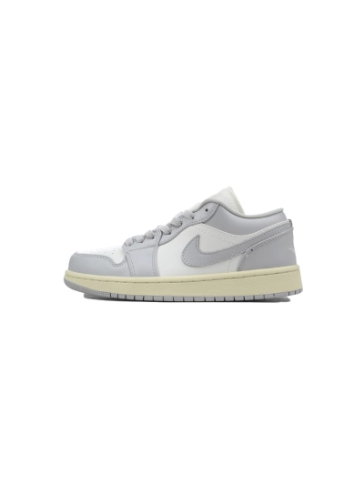 POP Air Jordan 1 Low Light Grey/Sail DC0774-103  01
