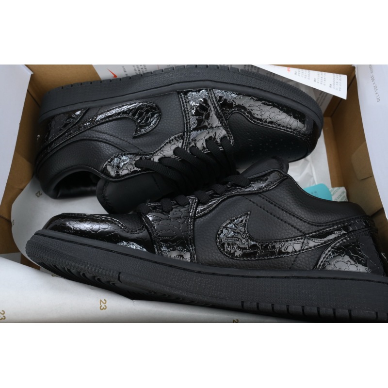 Air Jordan 1 Low SE Black Croc HJ7443-010 