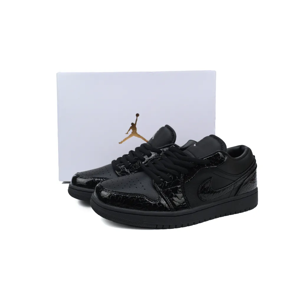Air Jordan 1 Low SE Black Croc HJ7443-010 