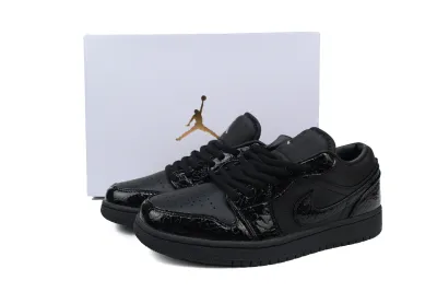 POP Air Jordan 1 Low SE Black Croc HJ7443-010  02