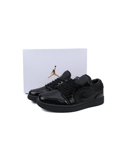 POP Air Jordan 1 Low SE Black Croc HJ7443-010  02