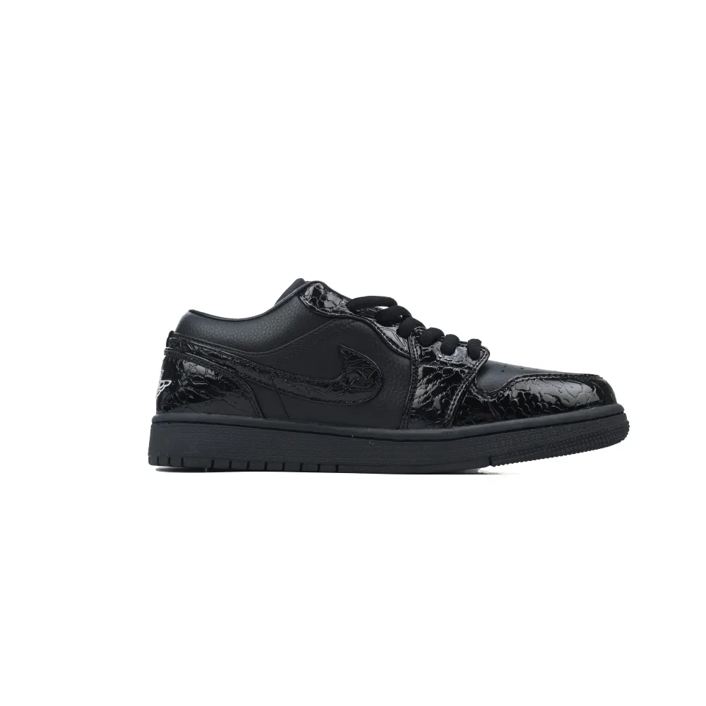 Air Jordan 1 Low SE Black Croc HJ7443-010 