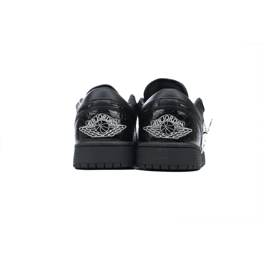 Air Jordan 1 Low SE Black Croc HJ7443-010 