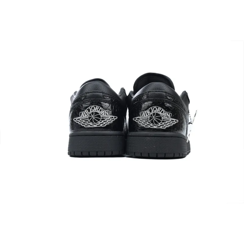 Air Jordan 1 Low SE Black Croc HJ7443-010 