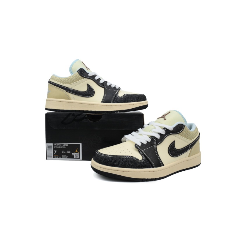 BoostMasterLin Air Jordan 1 Low SE Coconut Milk Black HQ3437-101 