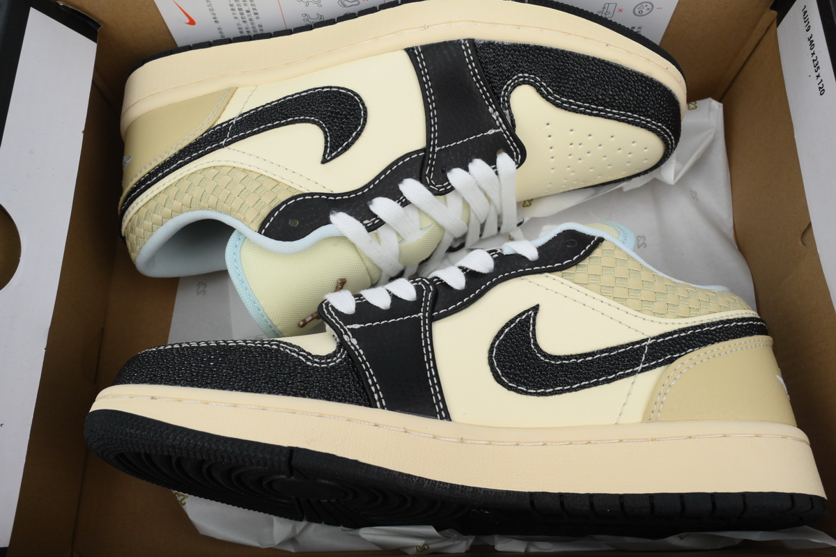 BoostMasterLin Air Jordan 1 Low SE Coconut Milk Black HQ3437-101 