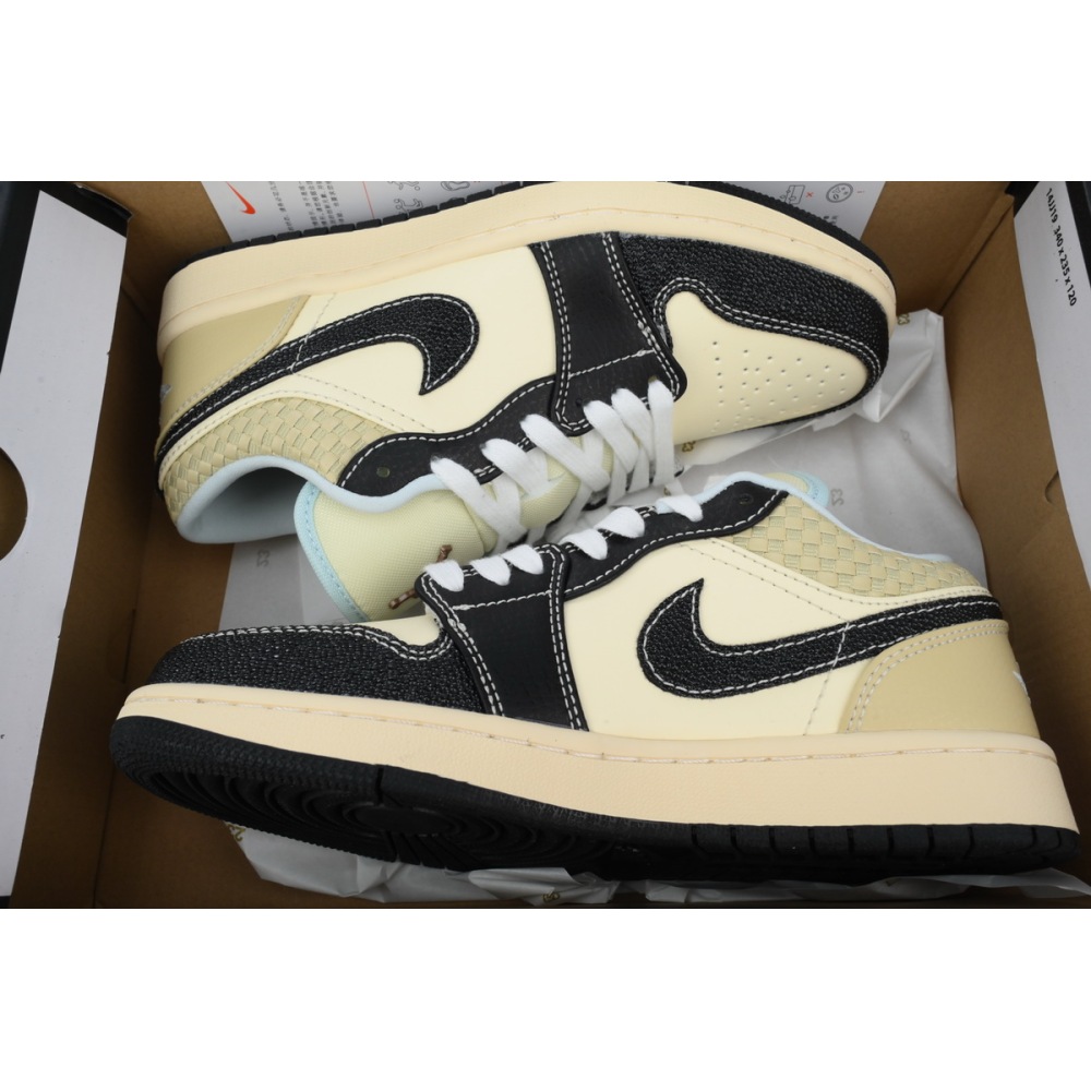 BoostMasterLin Air Jordan 1 Low SE Coconut Milk Black HQ3437-101 