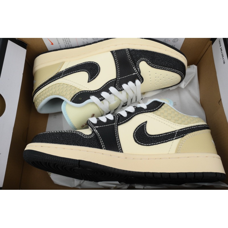 BoostMasterLin Air Jordan 1 Low SE Coconut Milk Black HQ3437-101 