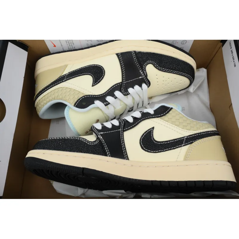 Air Jordan 1 Low SE Coconut Milk Black HQ3437-101 