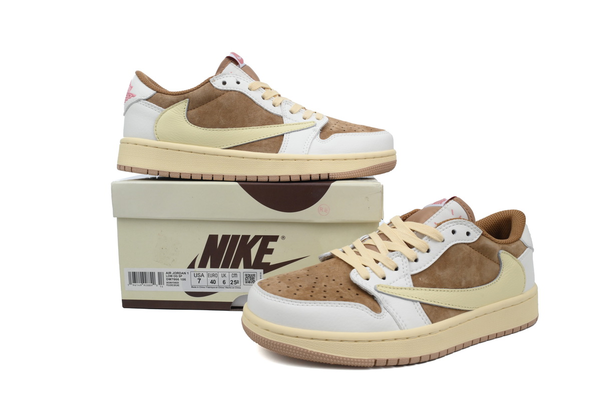 OG Travis Scott x Air Jordan 1 Low OG Sail Shy Pink DM7866-106 