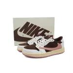GET Travis Scott x Air Jordan 1 Low OG SP Dark Pony Pink DZ4137-206 