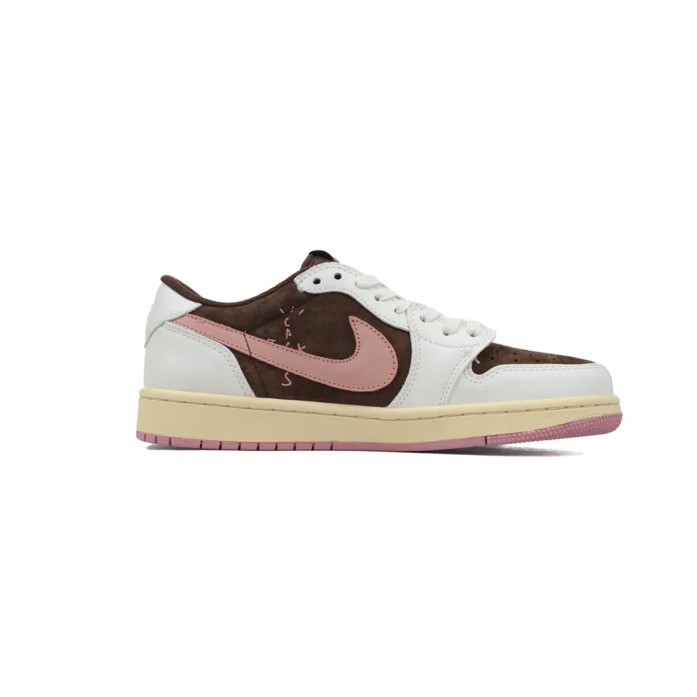 GET Travis Scott x Air Jordan 1 Low OG SP Dark Pony Pink DZ4137-206 