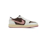 GET Travis Scott x Air Jordan 1 Low OG SP Dark Pony Pink DZ4137-206 