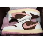 GET Travis Scott x Air Jordan 1 Low OG SP Dark Pony Pink DZ4137-206 