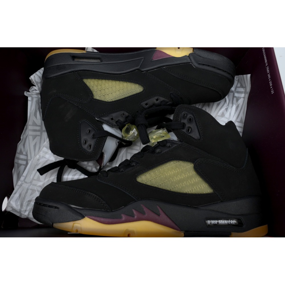 PKGoden A Ma Maniére x Air Jordan 5 Black FD1330-001 