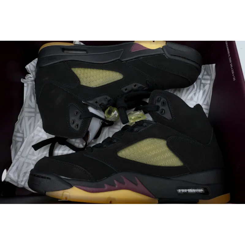 PKGoden A Ma Maniére x Air Jordan 5 Black FD1330-001 