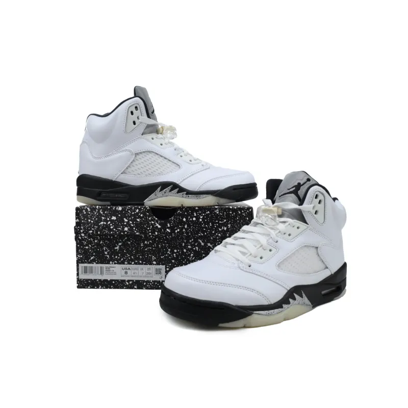 PKGoden Air Jordan 5 Retro White Black DD0587-110 