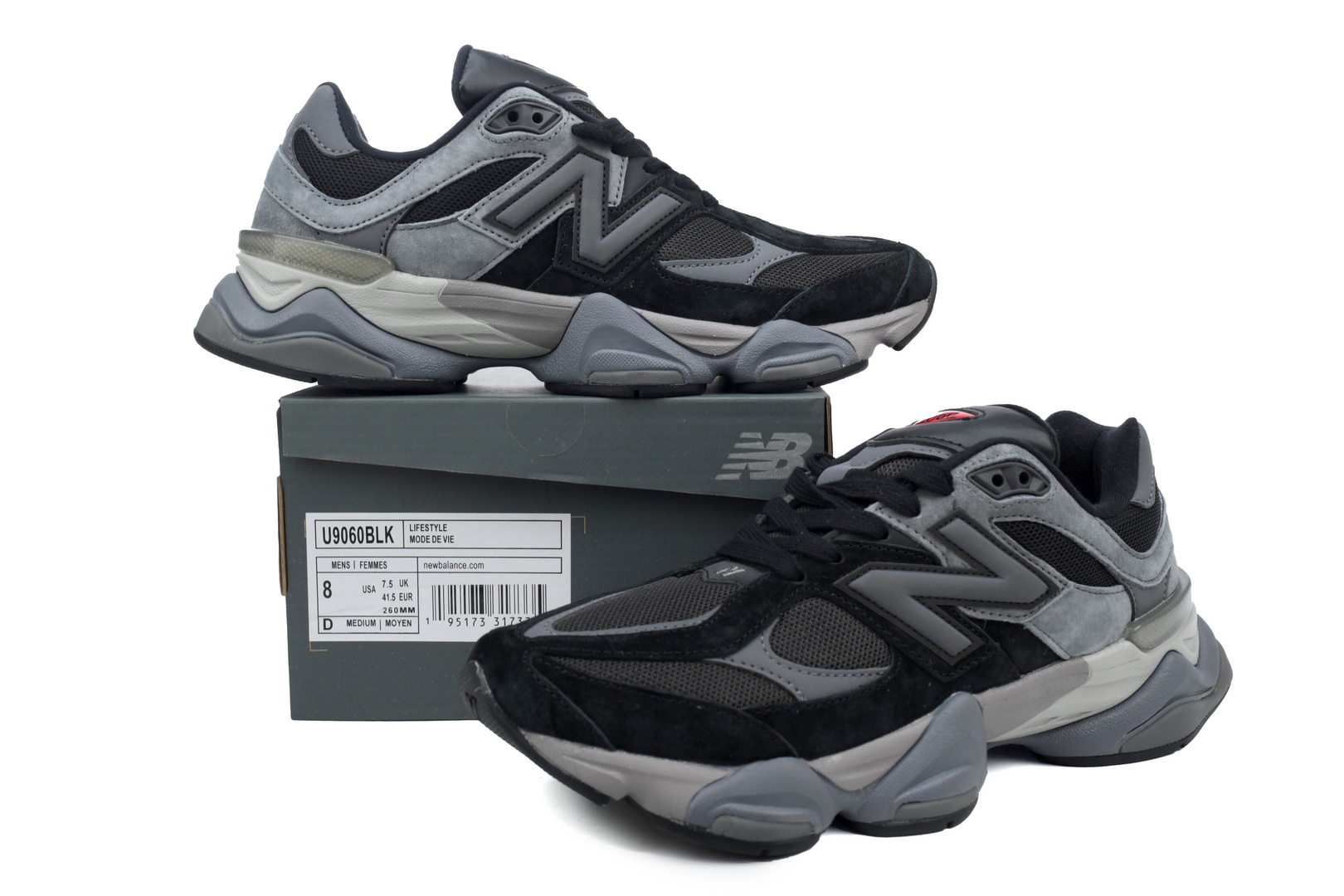 New Balance 9060 Black Castlerock U9060BLK 