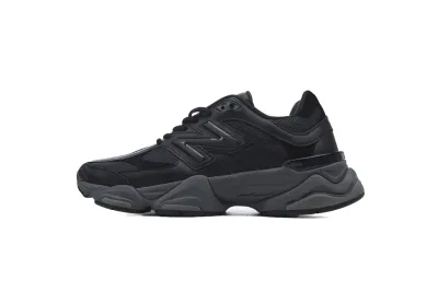 POP New Balance 9060 Triple Black Leather U9060NRI  01