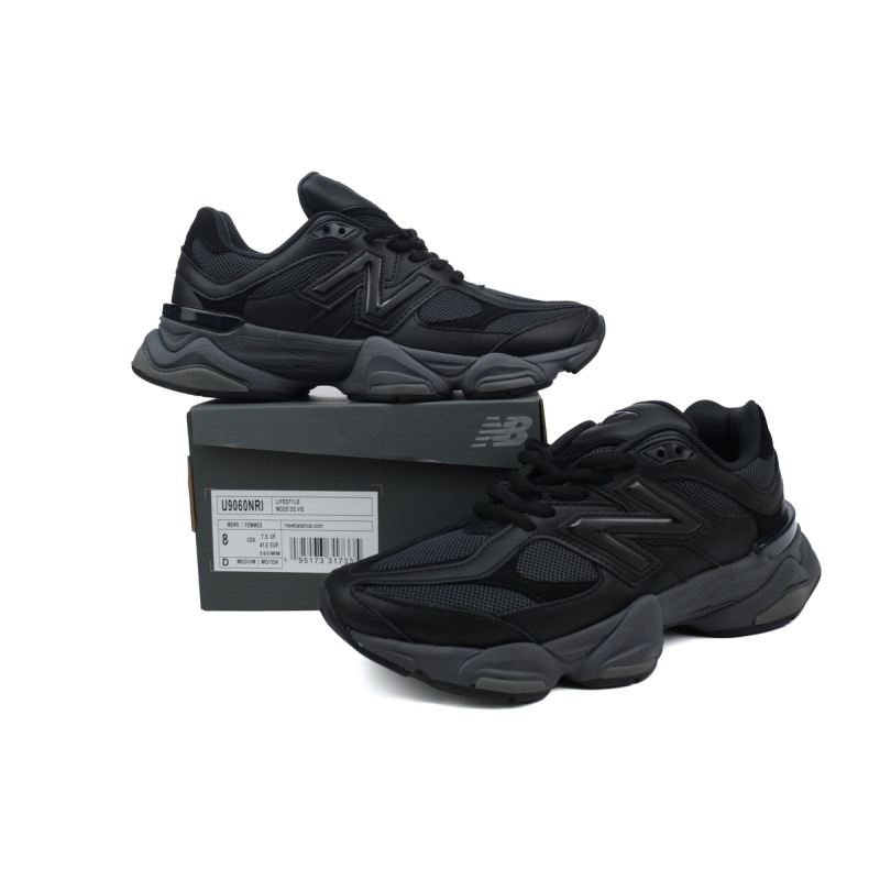 New Balance 9060 Triple Black Leather U9060NRI 